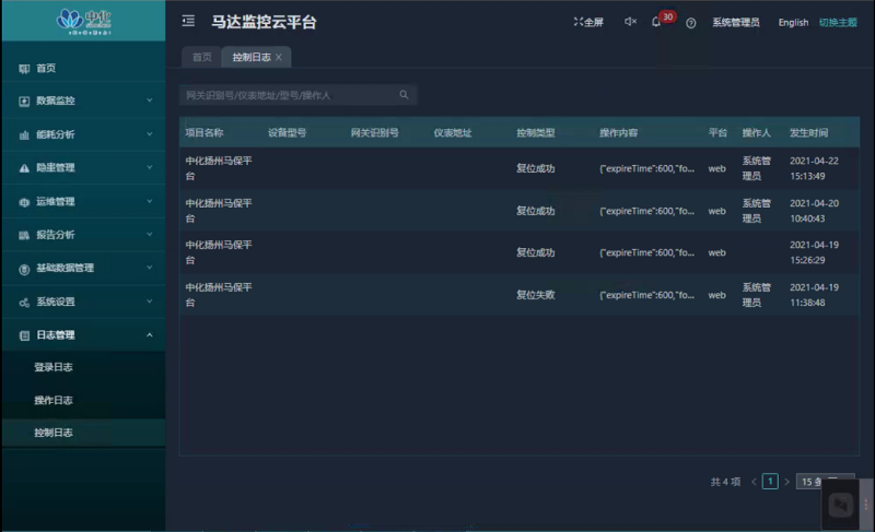 AcrelCloud-6100马达监控云平台在中化扬州石化码头仓储项目的应用